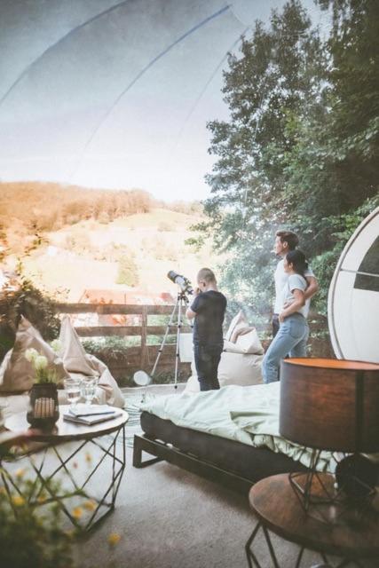Living Timeless- Bubble Tent Elzach Inklusive Hot Tube Badefass- Schlafen Unterm Sternenhimmel 외부 사진
