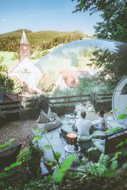Living Timeless- Bubble Tent Elzach Inklusive Hot Tube Badefass- Schlafen Unterm Sternenhimmel 외부 사진