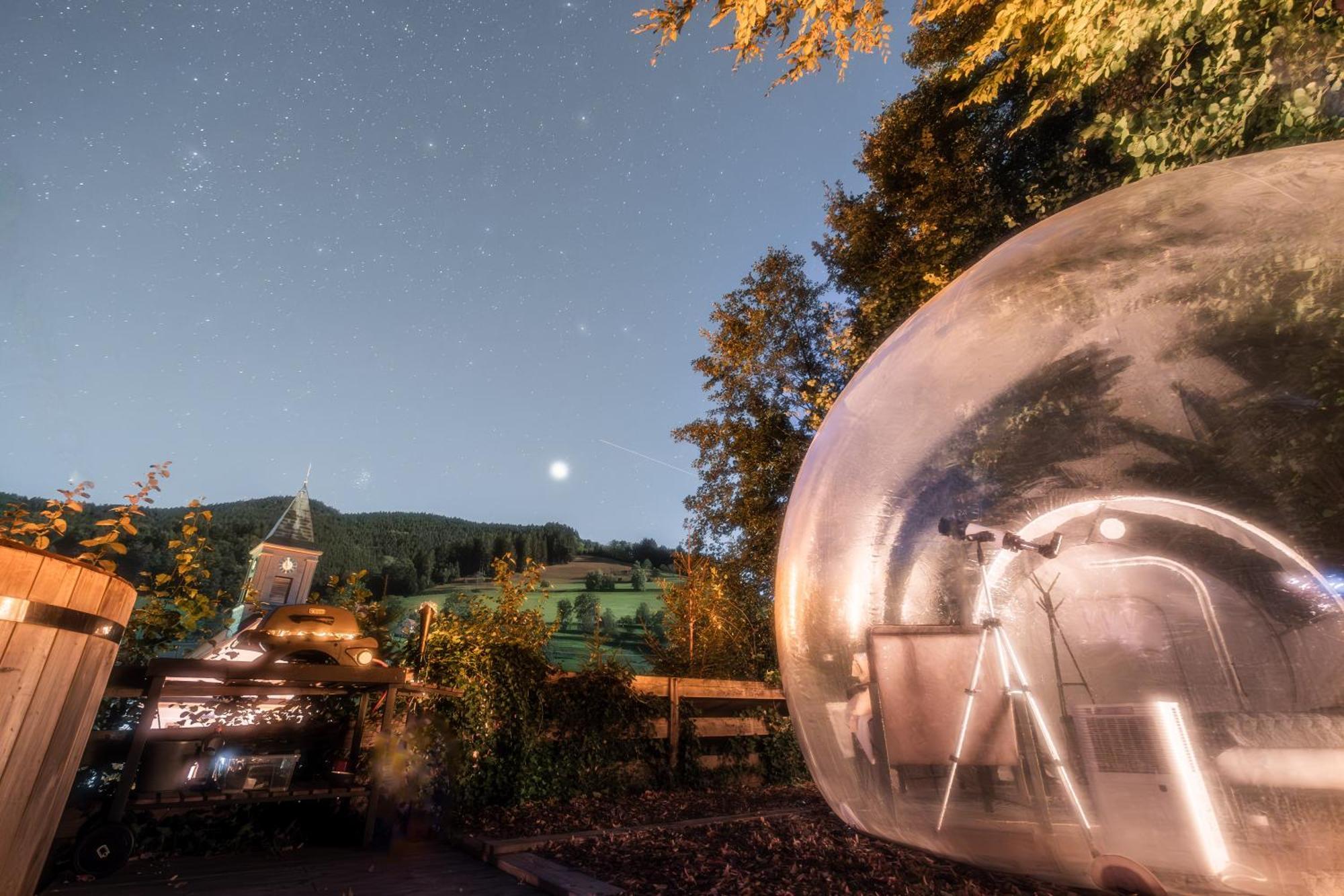 Living Timeless- Bubble Tent Elzach Inklusive Hot Tube Badefass- Schlafen Unterm Sternenhimmel 외부 사진
